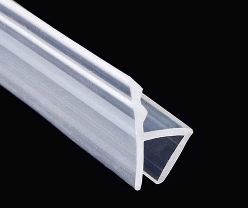 KRLIFCSL Glass Door Seal Strip, 10ft Frameless Weather Stripping Shower Door Sweep, Weatherproof Silicone Seal Fit for 3/8" Glass (H) - Image 2
