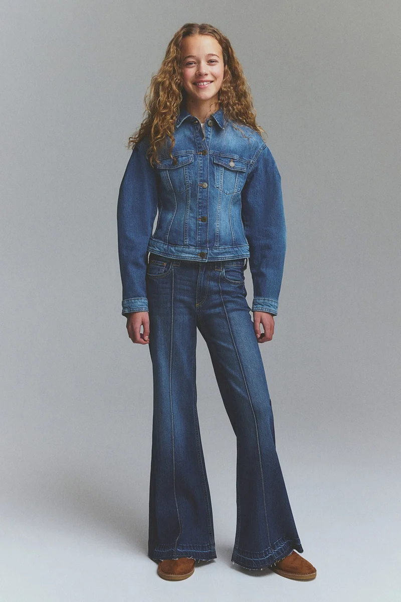 اتش اند ام جاكيت دنيم قصير