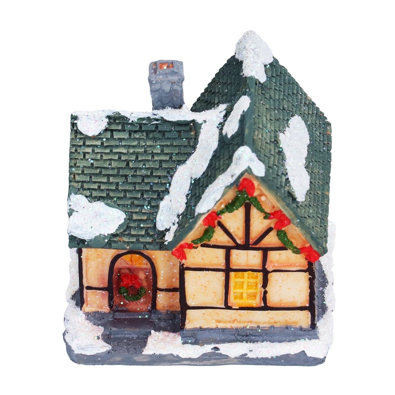 Christmas House Village LED Lights Decorating Battery Operated Resin House Decoration for Christmas Gifts - Image 4