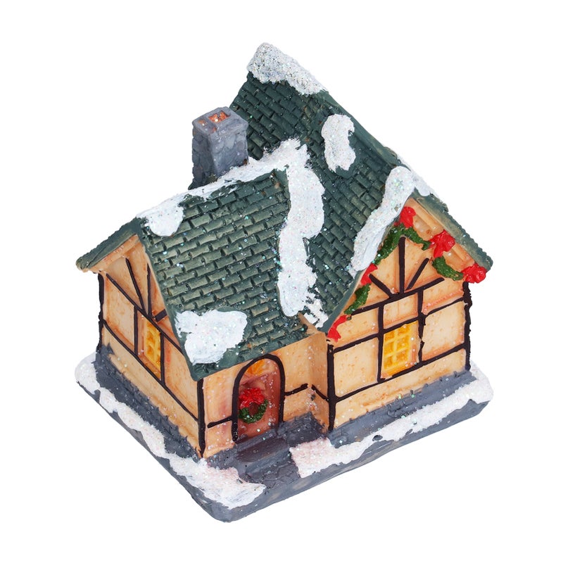 Christmas House Village LED Lights Decorating Battery Operated Resin House Decoration for Christmas Gifts - Image 5