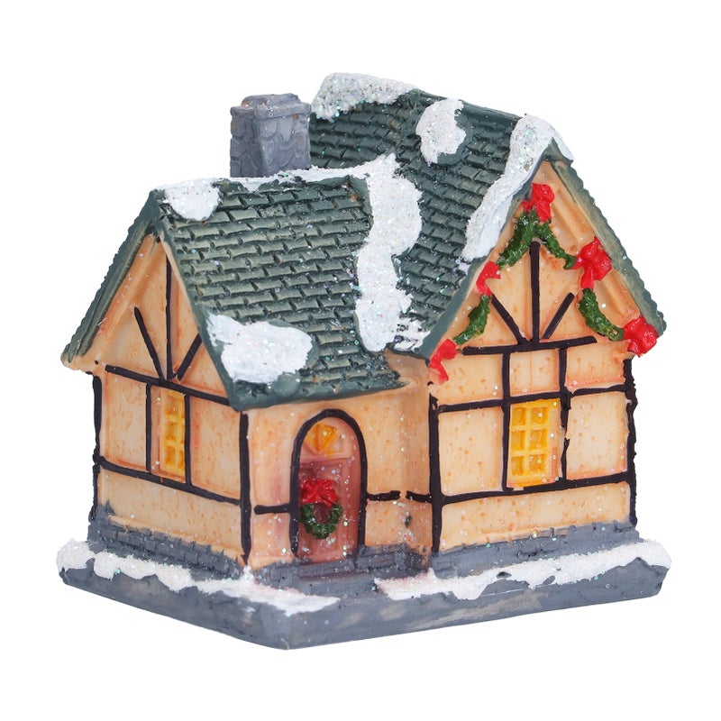 Christmas House Village LED Lights Decorating Battery Operated Resin House Decoration for Christmas Gifts - Image 3