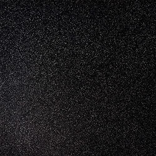 Simetufy Black Glitter Cardstock - 15 Sheets 12" x 12" Cardstock for Cricut, DIY Projects, Scrapbooking, Invitations - 250 GSM Easy to Cut - Image 1