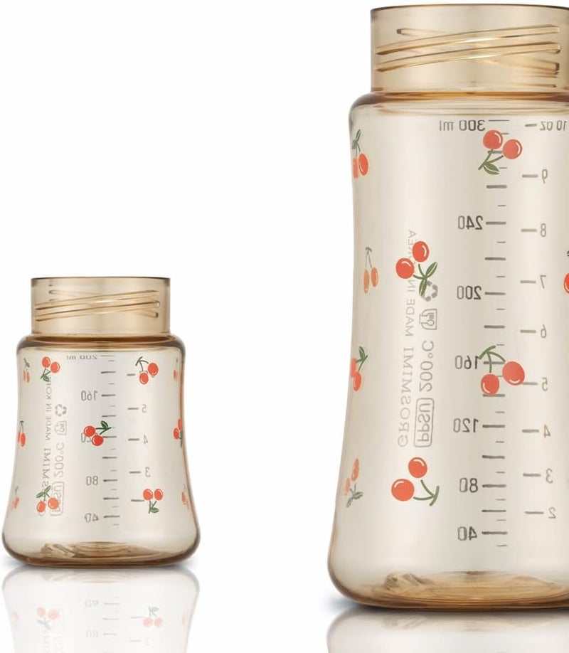 Grosmimi PPSU Baby Bottle, BPA Free (10oz Cherry_Rose Gold) - Image 2