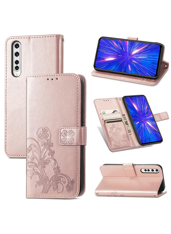 S-TOP Case For Rakuten BIG Four-leaf Clasp Embossed Buckle Mobile Phone Protection Leather Case with Lanyard & Card Slot & Wallet & Bracket Function - Image 1