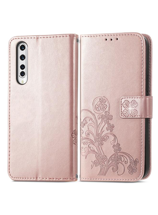 S-TOP Case For Rakuten BIG Four-leaf Clasp Embossed Buckle Mobile Phone Protection Leather Case with Lanyard & Card Slot & Wallet & Bracket Function - Image 2