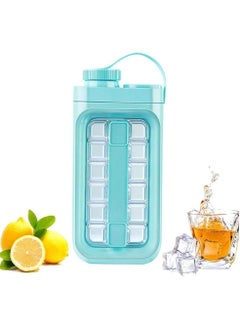 Y&D Ice Cube Trays 2 in 1 Portable Mold Bottle With Lid The Sanitary Makers For Makes 17 Cubes  - Image 1