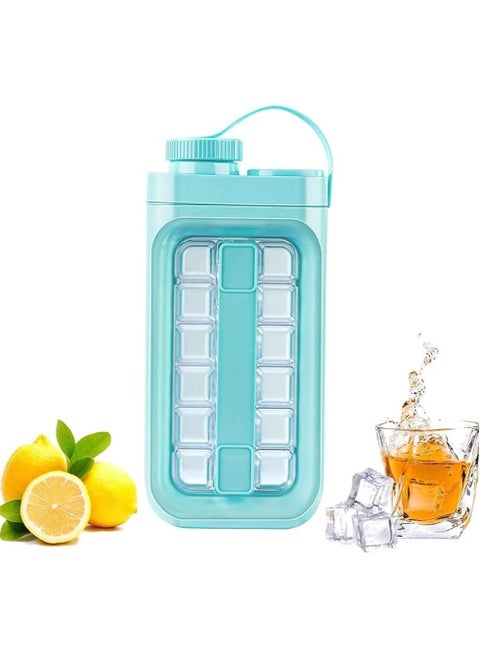 Ice Cube Trays 2 in 1 Portable Mold Bottle With Lid The Sanitary Makers For Makes 17 Cubes