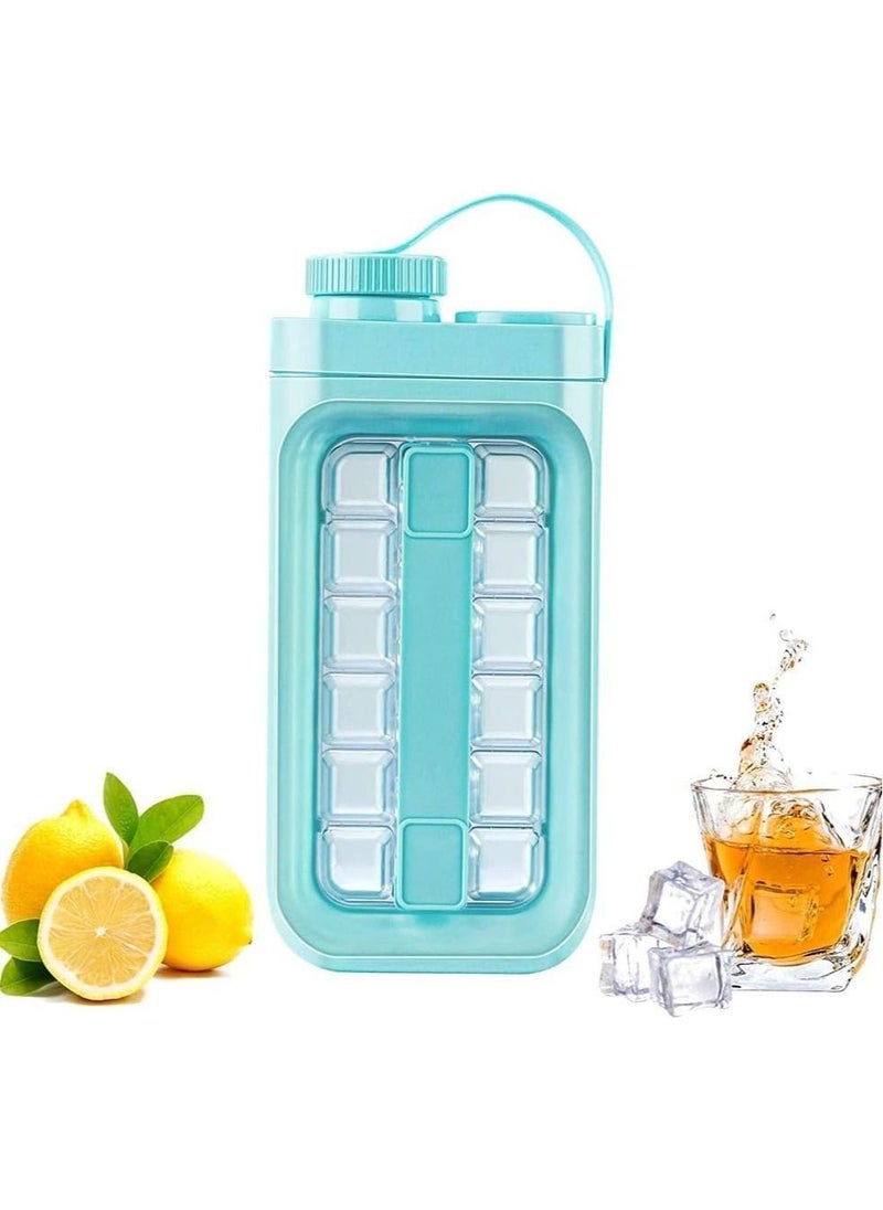 Y&D - Ice Cube Trays 2 in 1 Portable Mold Bottle With Lid The Sanitary Makers For Makes 17 Cubes - Image 1