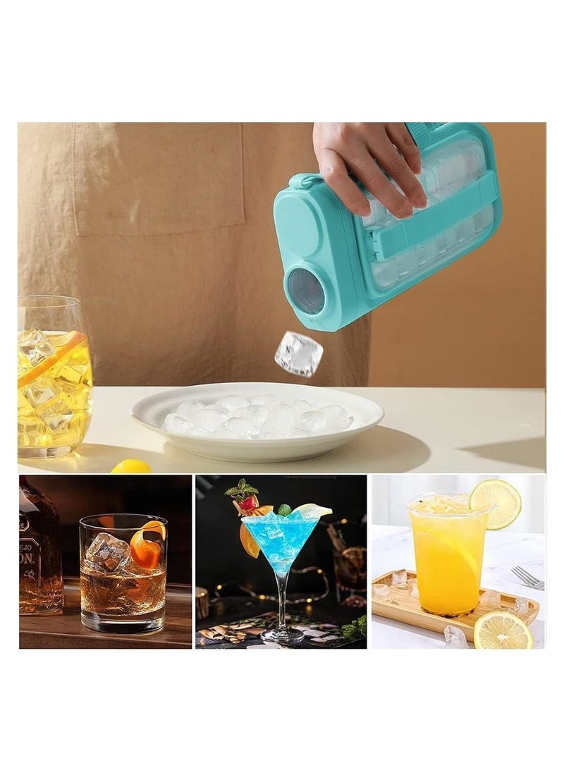 Y&D - Ice Cube Trays 2 in 1 Portable Mold Bottle With Lid The Sanitary Makers For Makes 17 Cubes - Image 1