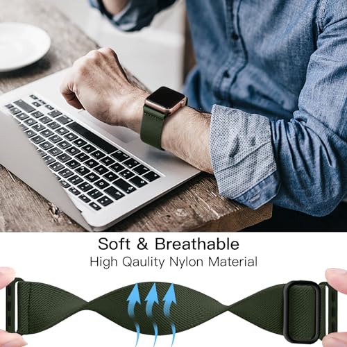Lerobo Compatible with Apple Watch Ultra 2 Band 49mm SE 44mm Series 10/9/8 45mm 42mm Men Women Stretchy Nylon Solo Loop Sport Band for iWatch Bands Ultra 3 Series 11 7 6 5 4 SE2 SE3 Elastic Strap - Image 4