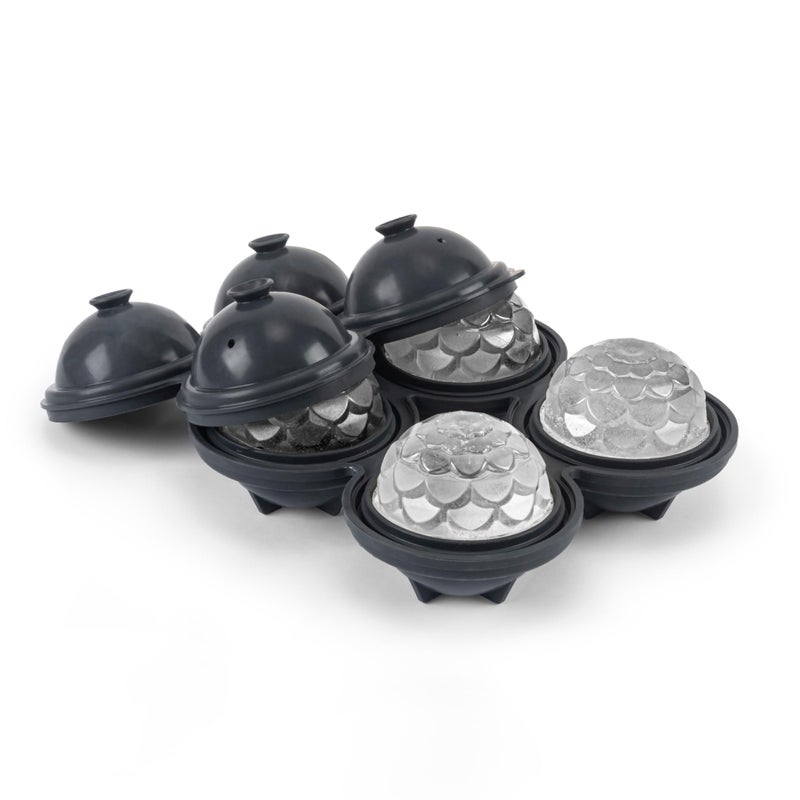 WP Design Petal Ice Tray Perfect Etched Spheres Slow Melting for Whiskey and Cocktails Food Grade Premium Silicone Dishwasher Safe BPA Free