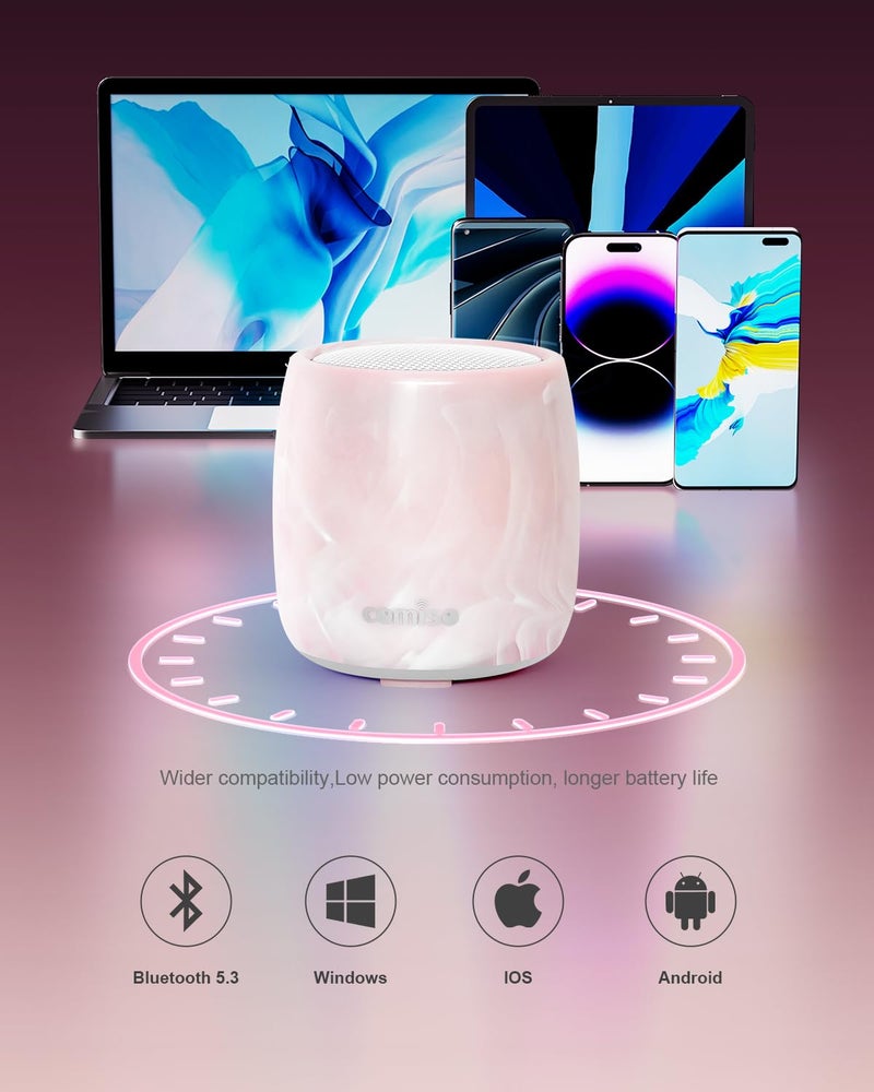 comiso Small Speaker, IPX7 Waterproof Bluetooth Speaker with Stereo Sound and Robust Bass, Mini Speakers with Hands-Free Call, Portable Speakers for Shower, Indoor & Outdoor, Gift for Men, Women - Image 4