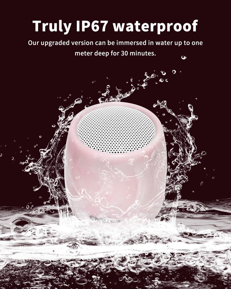 comiso Small Speaker, IPX7 Waterproof Bluetooth Speaker with Stereo Sound and Robust Bass, Mini Speakers with Hands-Free Call, Portable Speakers for Shower, Indoor & Outdoor, Gift for Men, Women - Image 3