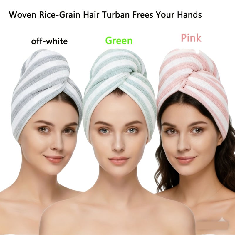 Light Green Thickened Water Absorbent Hair Drying Cap For Summer And Winter Home Bathroom - Image 4