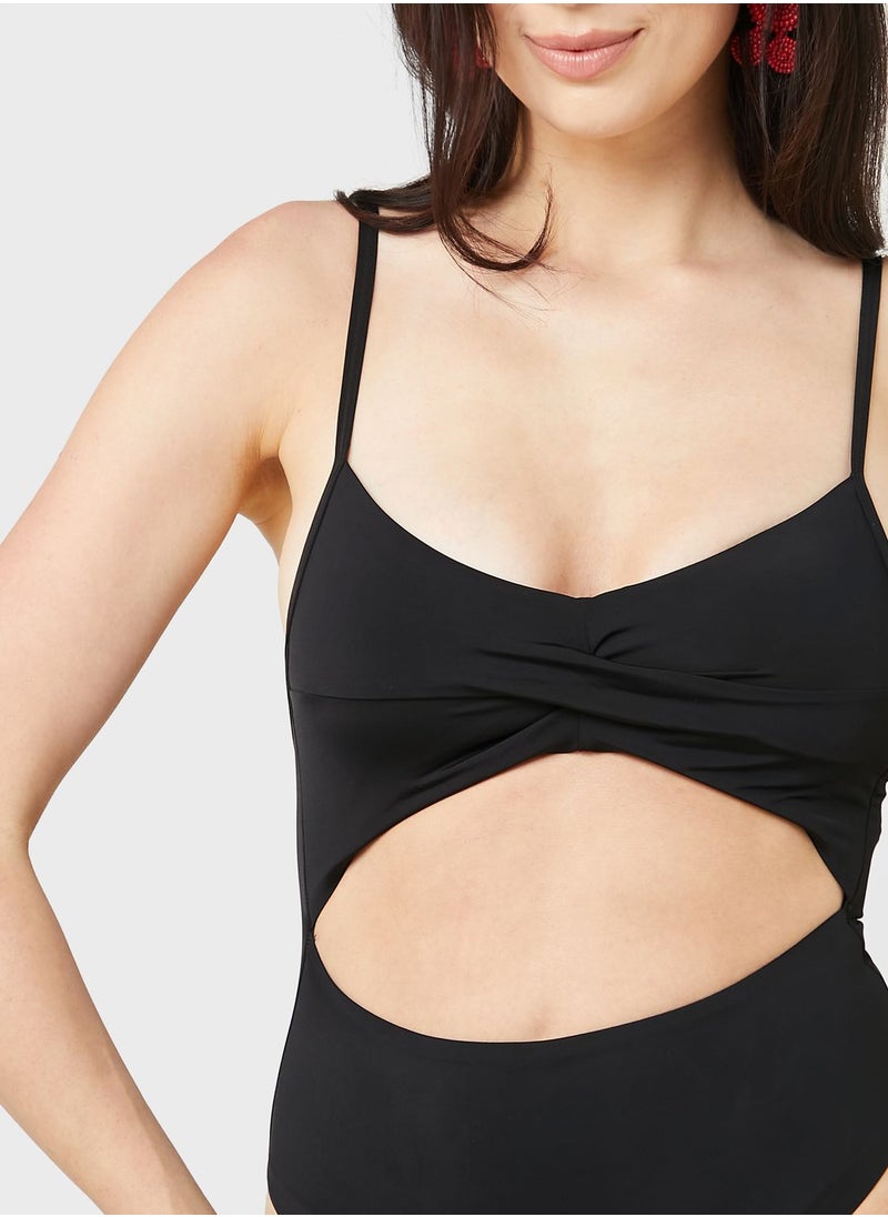 VERO MODA - Strappy Cut Out Detail Swimsuit - Image 1