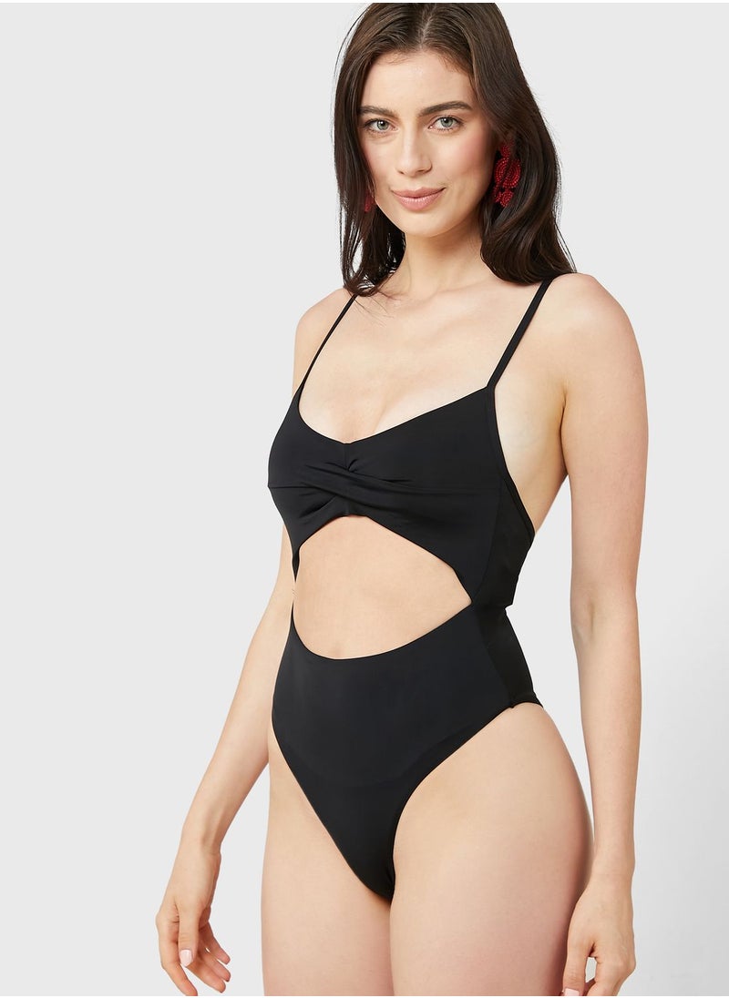VERO MODA - Strappy Cut Out Detail Swimsuit - Image 1