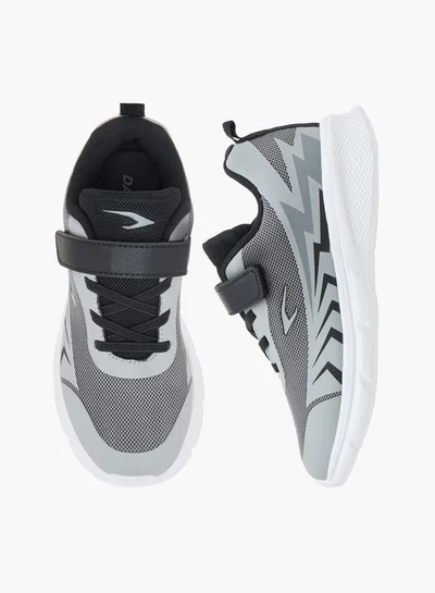 Dash Boys Printed Lace Detail Sports Shoes with Hook and Loop Closure