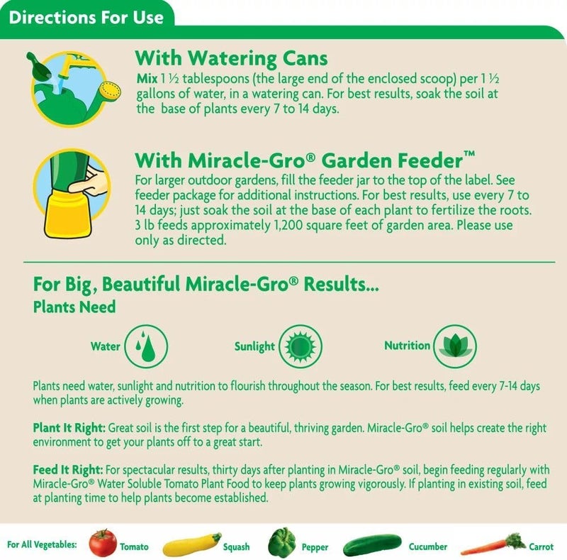 Miracle-Gro Water Soluble Tomato Plant Food, 3 lb - Image 2