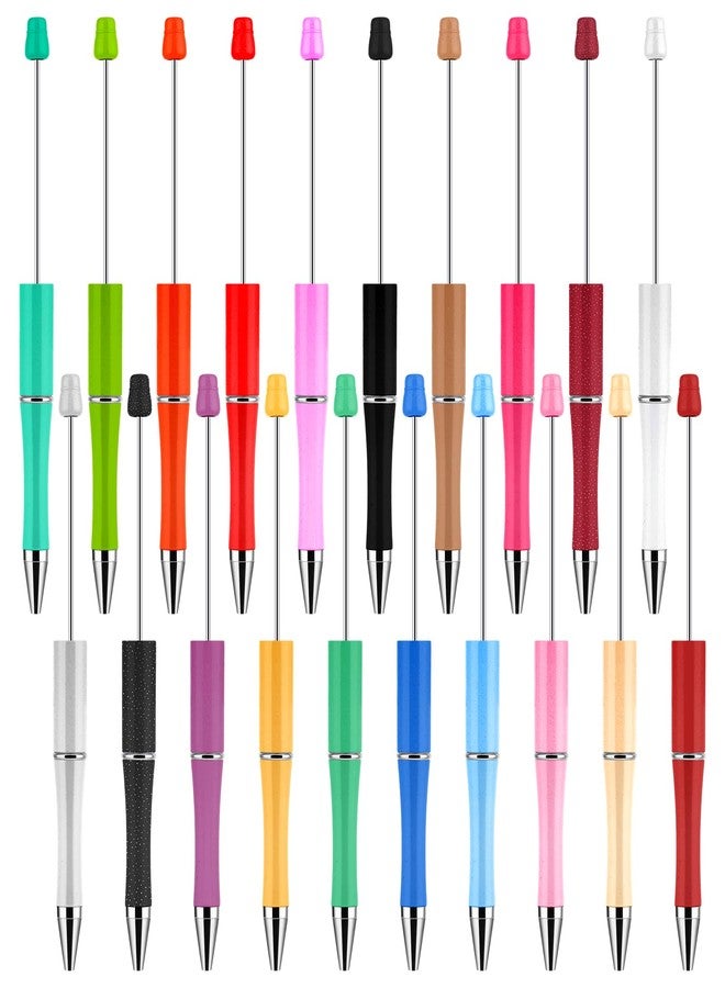 Molain 120 Pieces Beaded Ballpoint Pens, Beadable Pens, DIY Beadable Pen Bulk Kit - Colorful Plastic Bead Pen for Kids, Students, Office & School Supplies (Multicolor) - Image 1