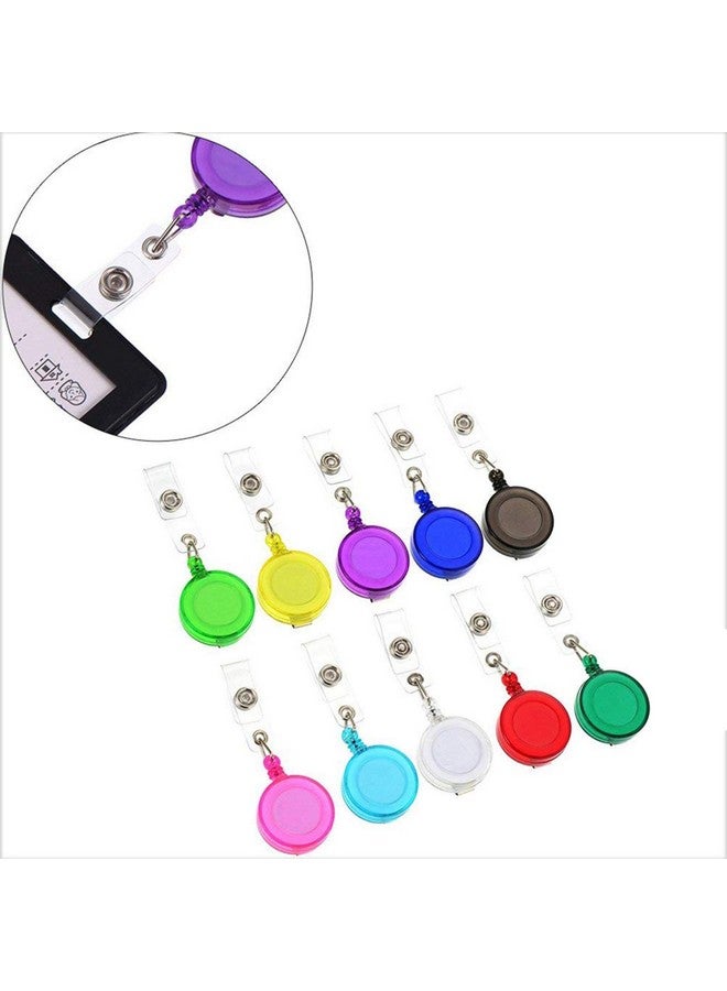 CREATIEE-PRO Creatiee 20Pcs Pu Leather Business Id Credit Card Badge Holder With Retractable Badge Holder Reel Clip (Vertical Version Mixed Colors) - Image 5