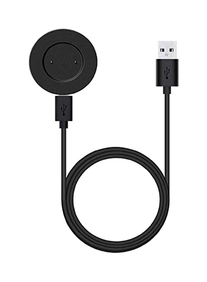 منصة حاملة للشحن اللاسلكي USB لساعة هواوي ووتش جي تي أسود - Image 1