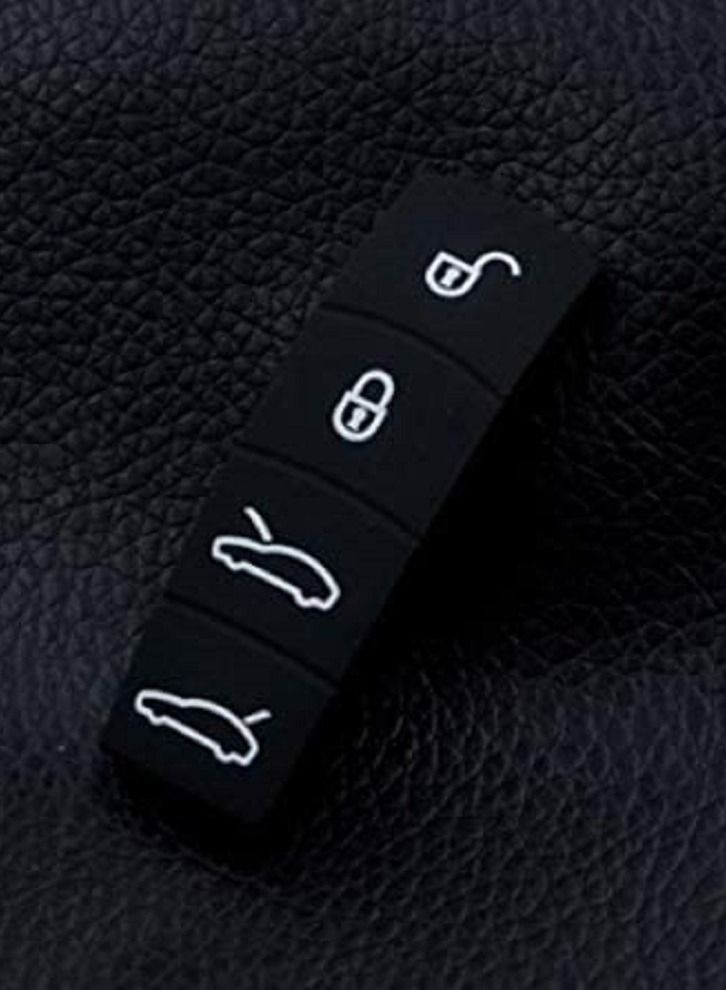 althiqahkey Remote Key Button Cover Compatible with Porsche, Jaronx Key Fob Center Button Rubber Protectors Keyless Entry Button Skin Jacket (Compatible with:Porsche Cayenne/Manca) - Image 1