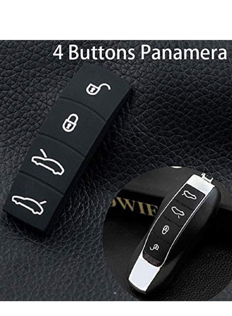 althiqahkey Remote Key Button Cover Compatible with Porsche, Jaronx Key Fob Center Button Rubber Protectors Keyless Entry Button Skin Jacket (Compatible with:Porsche Cayenne/Manca) - Image 2