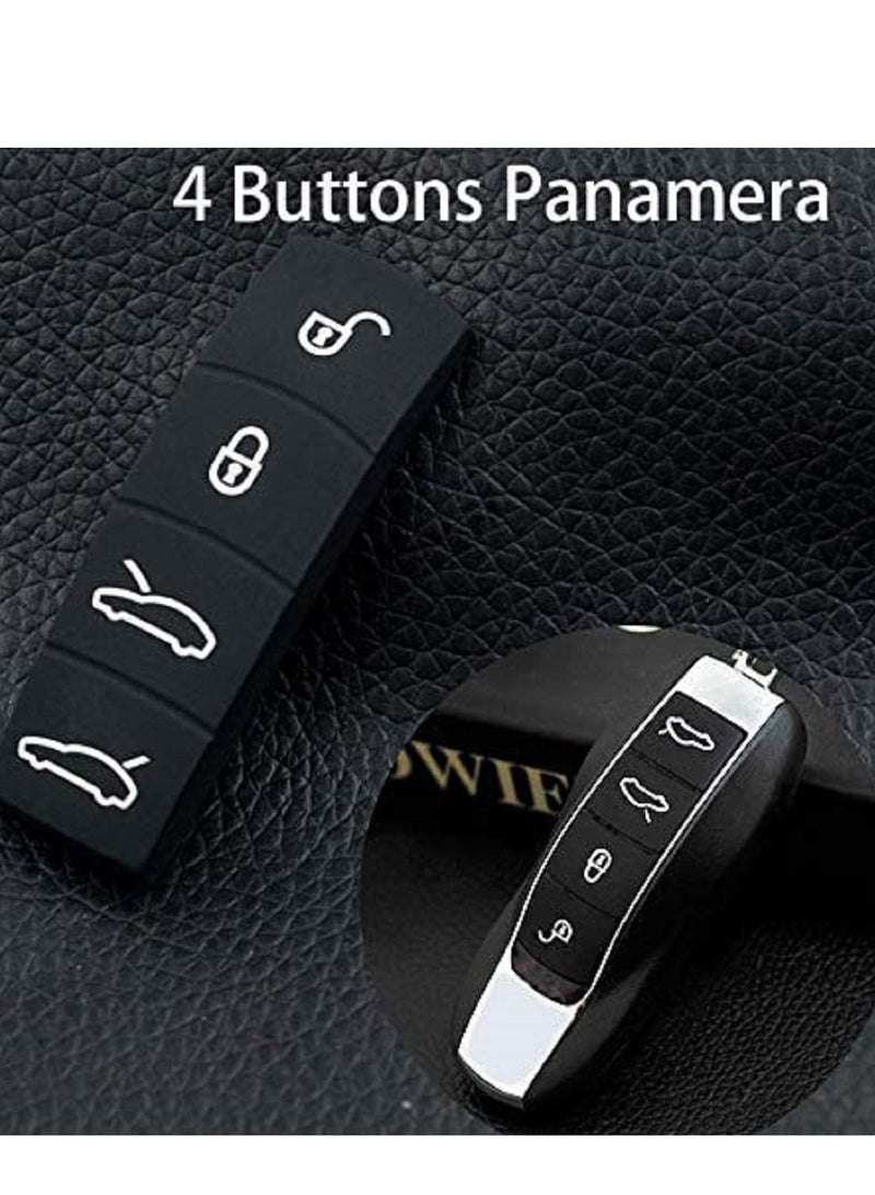 althiqahkey Remote Key Button Cover Compatible with Porsche, Jaronx Key Fob Center Button Rubber Protectors Keyless Entry Button Skin Jacket (Compatible with:Porsche Cayenne/Manca) - Image 3