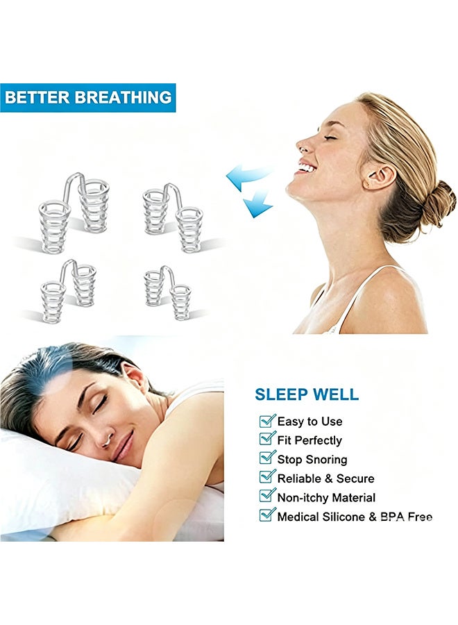 8 Pieces Anti Snoring Device, 4 Sizes Novel Nose Separator, Nasal Dilator Snoring Nose Vents Stopper for Travel and Home - Image 3