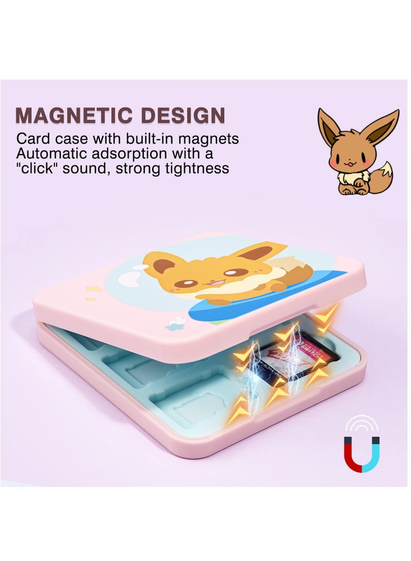 Excefore Game Card Case for Nintendo Switch Lite / Switch / Switch OLED, 12 Slots Game Cards Holder and 12 Micro SD Card Slots, Portable Game Card Storage Cartridge Box  - Image 3