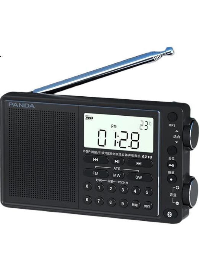 Panda 6218 Portable Bluetooth Radio Full Band Stereo Multifunctional Semiconductor Car Backup - Image 3