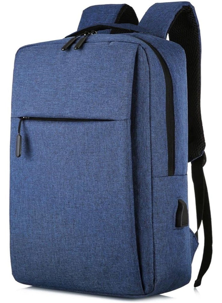 Energy Case Laptop Backpack for Men and Women with 16-inch Computer Pocket, Water-Resistant Backpack with USB Charging Port - Navy