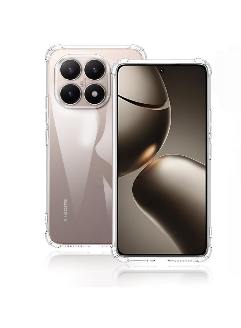 ChicVibe Clear Case For Xiaomi 15T 5G - Thin Soft Silicone Gel Case Cover, TPU Protection Cover Transparent Soft funda, Anti-Falling Shockproof Protective Cover, Transparent - Image 1