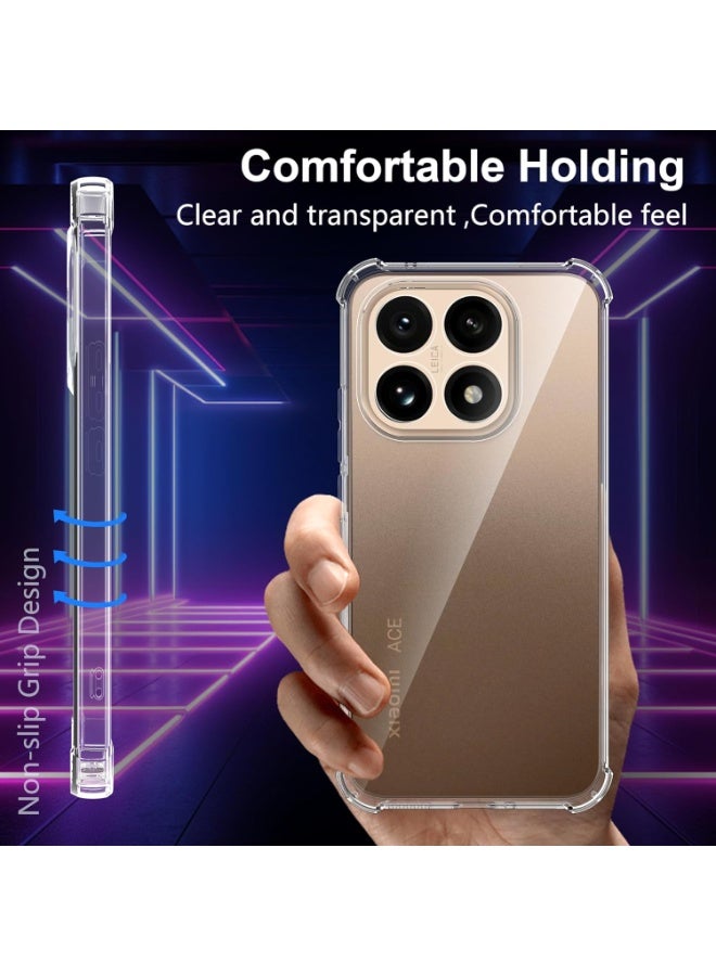 ChicVibe Clear Case For Xiaomi 15T 5G - Thin Soft Silicone Gel Case Cover, TPU Protection Cover Transparent Soft funda, Anti-Falling Shockproof Protective Cover, Transparent - Image 5