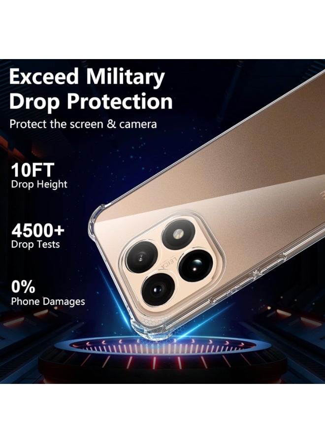 ChicVibe Clear Case For Xiaomi 15T 5G - Thin Soft Silicone Gel Case Cover, TPU Protection Cover Transparent Soft funda, Anti-Falling Shockproof Protective Cover, Transparent - Image 4
