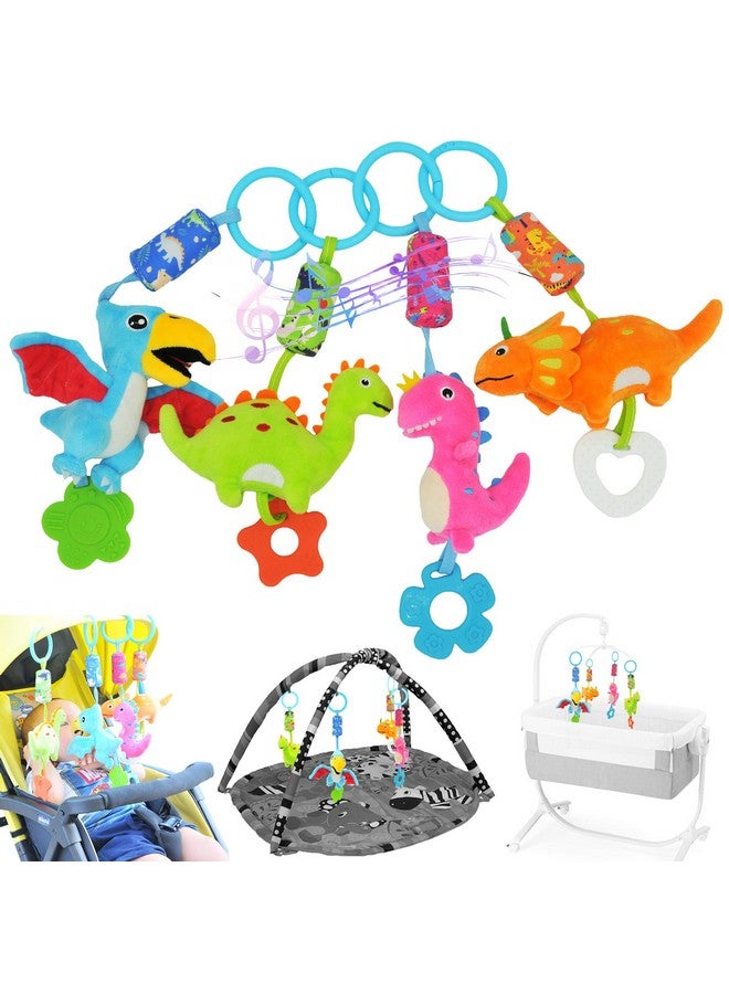 Gebra Baby Toys For 0 3 6 9 12 Months, Soft Rattle Wind Chime Car Seat Crib Stroller Toys, Dinosaur Baby Hanging Toys Birthday For Baby Boys And Girls - Image 1