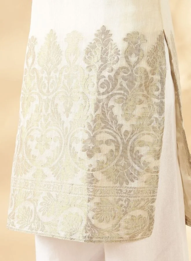 أبهشتي كورتا قطن منسوج بدون أكمام بزري