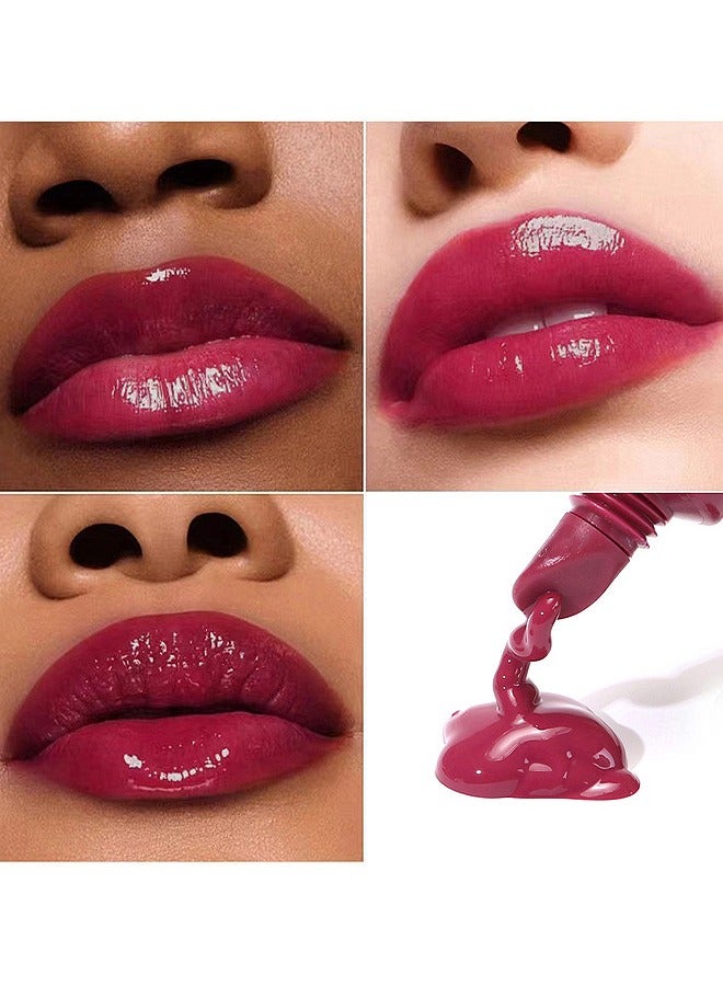 جوفيالتي لون شفاه الببتيد، لون شفاه لامع بلسم رطب شفاه، أحمر شفاه ملون، يساعد على غلق الرطوبة للشفاه الكاملة واللينة 10 مل (هلام التوت) - Image 2