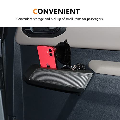 RERPRO صندوق تنظيم درج تخزين مقبض الباب الخلفي RERPRO لسيارة فورد برونكو 2021 2022 2023 2024 2025 الجديدة 4 أبواب، ملحقات داخلية، جيوب مقبض الباب الجانبي، أسود، عبوة 2 - Image 3