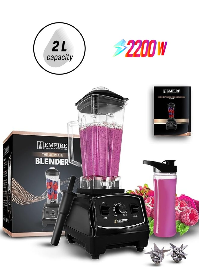 Empire Blender Smoothie Maker 2200W, 10 Adjustable Speeds Smoothie Blender with 2L BPA-Free Container, 30,000RPM High-Speed Blenders with Multiple Blades, Professional Blenders for Kitchen - Image 1
