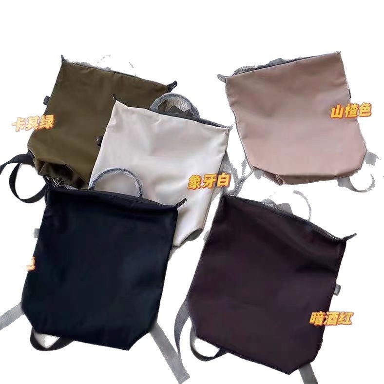 French-Style Nylon Unisex Backpack, Large Capacity, Simple Student A4 Book Bag, Portable Travel Backpack, Trendy - Image 5