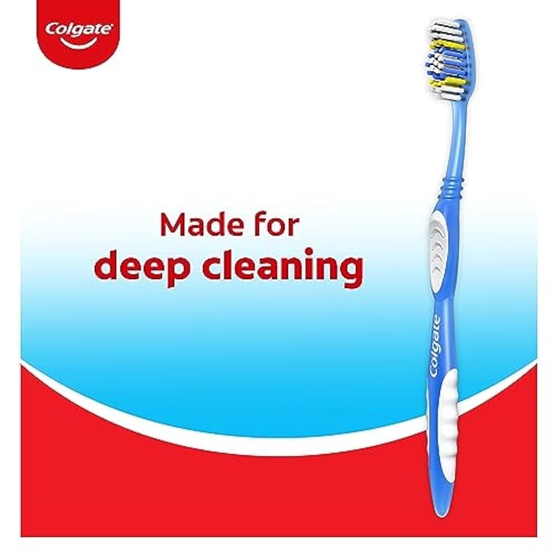 Colgate Extra Clean Toothbrush, Soft Toothbrush for Adults, 6 Pack - Image 3