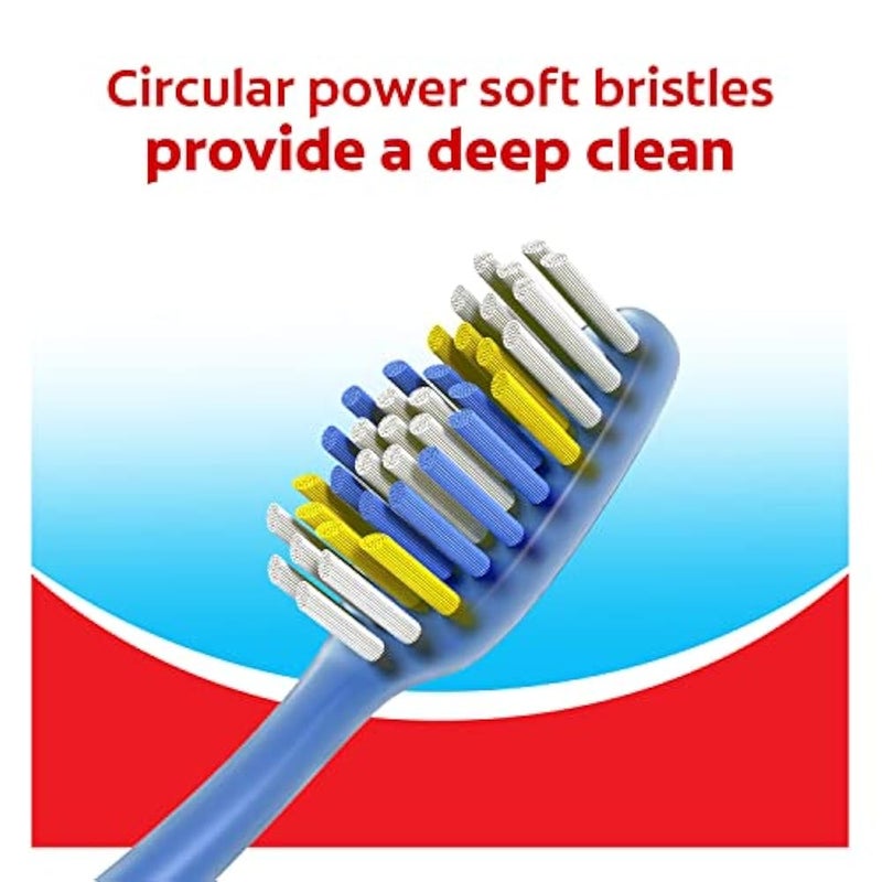 Colgate Extra Clean Toothbrush, Soft Toothbrush for Adults, 6 Pack - Image 4