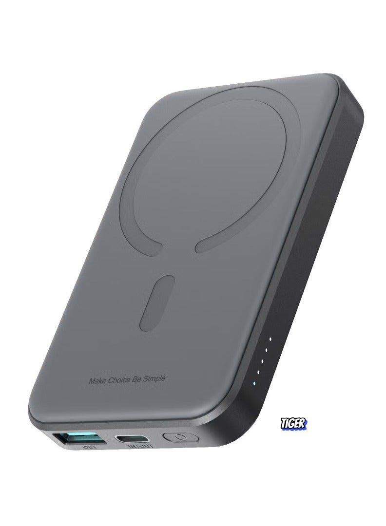 TIGER JR-W020 10000mAh 20W Magnetic Wireless Charging Power Bank – Fast Wireless Charger for iPhone, Samsung, Android Devices, Compact Portable Power Bank with Magnetic Attachment - Image 2
