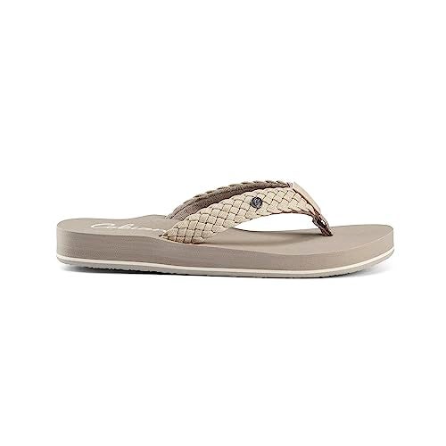 Cobian Women's Sandal Braided Bounce Flip Flop, Cream, 9 - Image 2