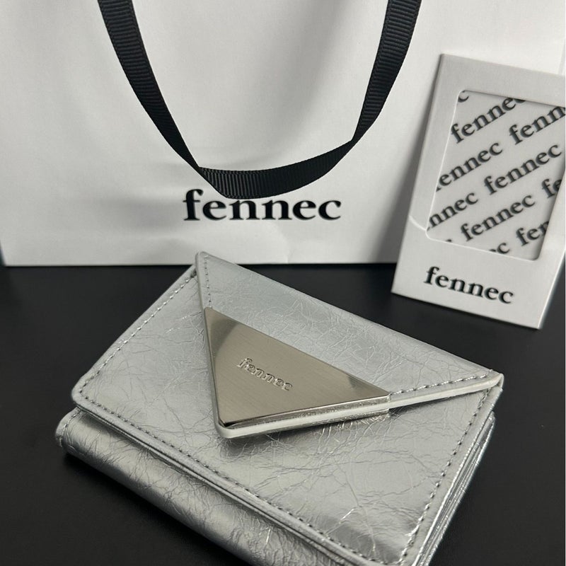 Fennec Card Holder Tri-Fold Wallet with Metal Logo - Image 2