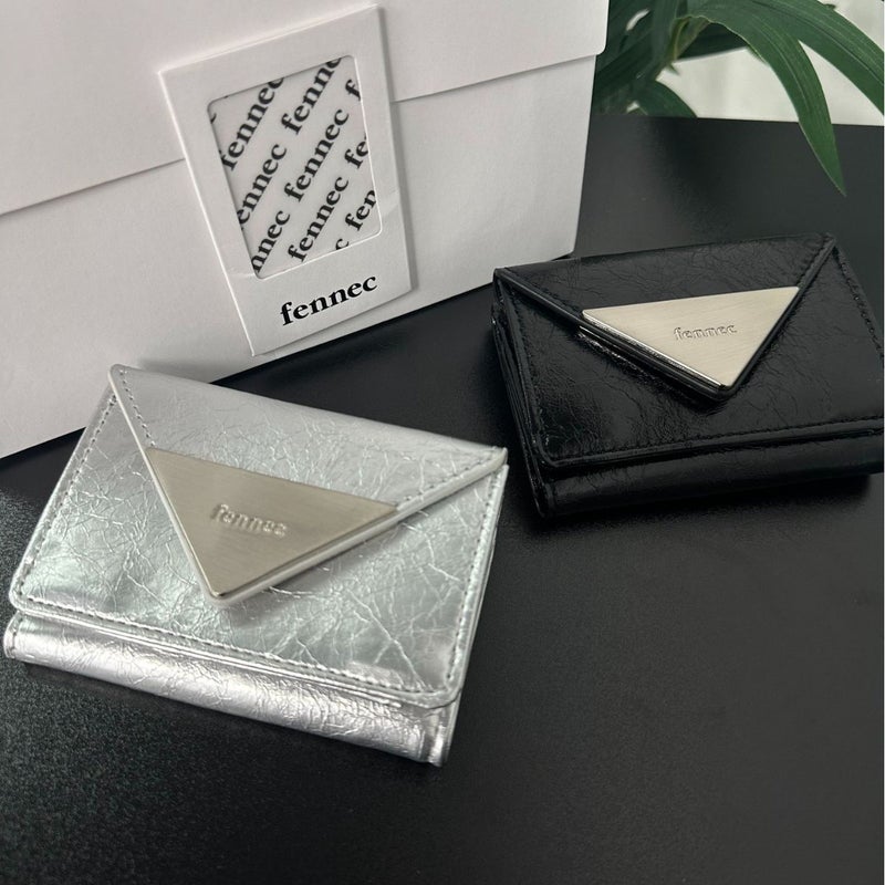 Fennec Card Holder Tri-Fold Wallet with Metal Logo - Image 3