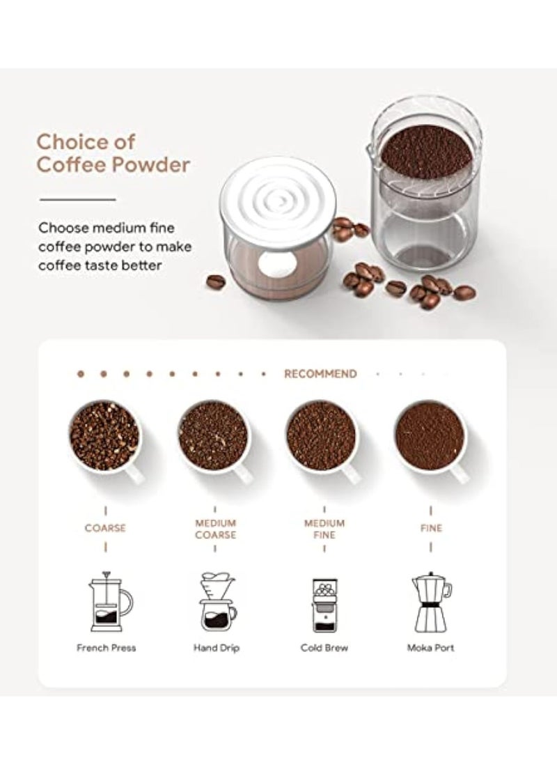Suntown 2 in 1 Cold Brew Dripper for Coffee, Cold Brew Coffee Maker Jar, 300ml Detachable Glass Cold Brew Maker, with Stainless Steel Filter, Glass Airtight & Leak-Proof Pitcher, for Lemonade, Ice Tea - Image 2
