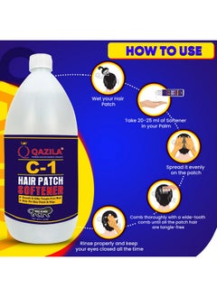 C-1 Hair Patch Softener| Hair Patch Conditioner| Hair Patch Wash Chemical| Soft, Silky And Tangle-Free Hair| 1 Litre - pzsku/ZB6F2C17BE375A55B57B8Z/45/_/1735816612/f867ead0-da1f-4417-b91f-2ef97dfc0493