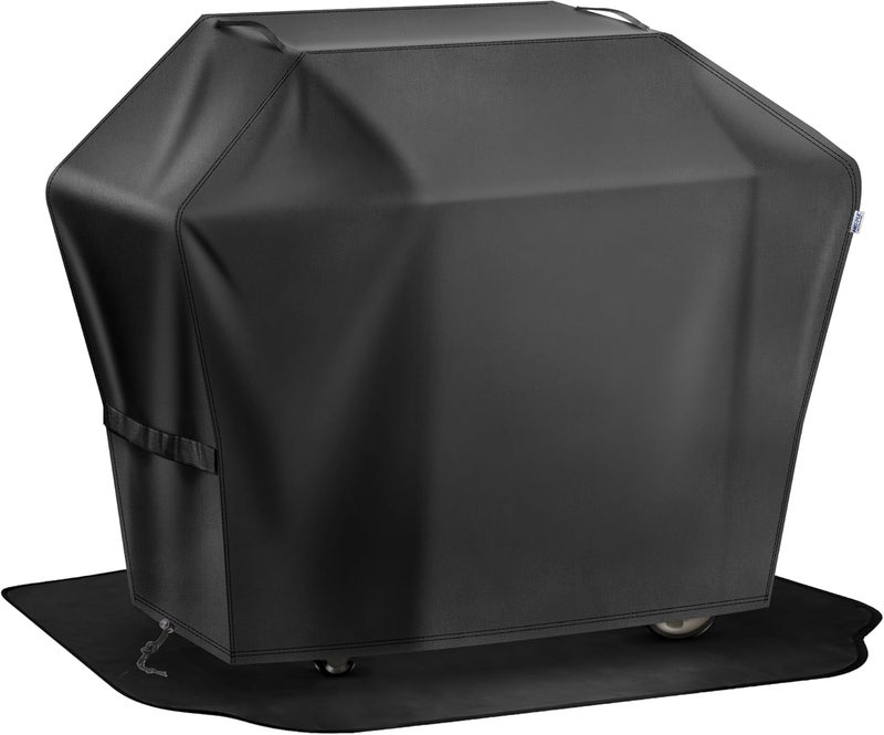 Mepple Grill Cover 65 Inch & Under Grill Mat,Waterproof Fade Resistant Anti-UV Barbecue Grill Cover & Weather Protection BBQ Cover for Griddle Outdoor,Compatible with Weber Nexgrill Charbroil Grill - Image 1